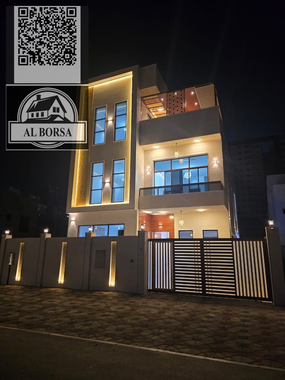 Villa Type: Ground + First + Roof Land Area: 3,014 sq ft Construction Area: 4,300 sq ft Villa Features: 6 Bedrooms Luxurious Majlis