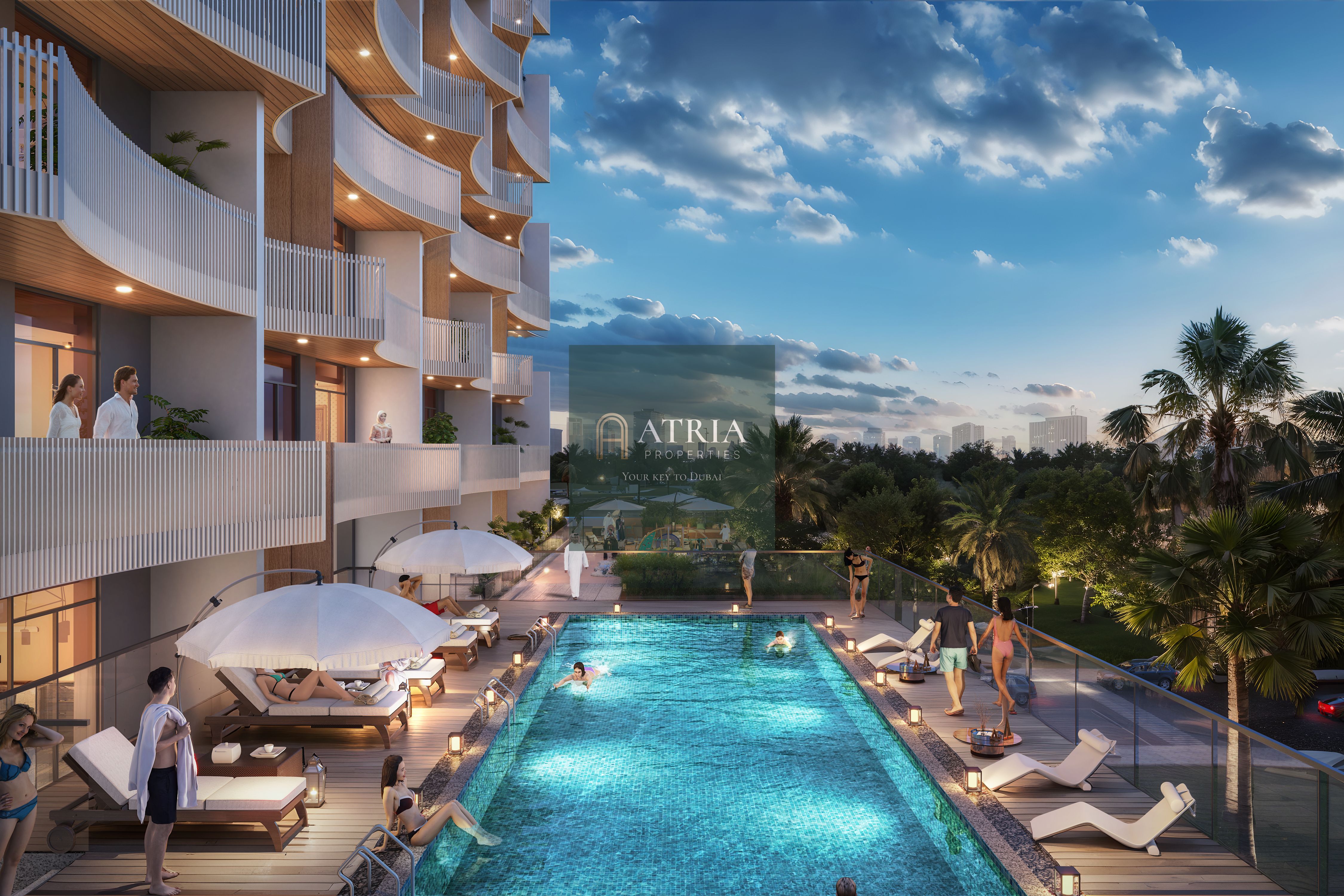 3 BR+MAID | City view + Garden view + Mall view + Pool view+Sea view