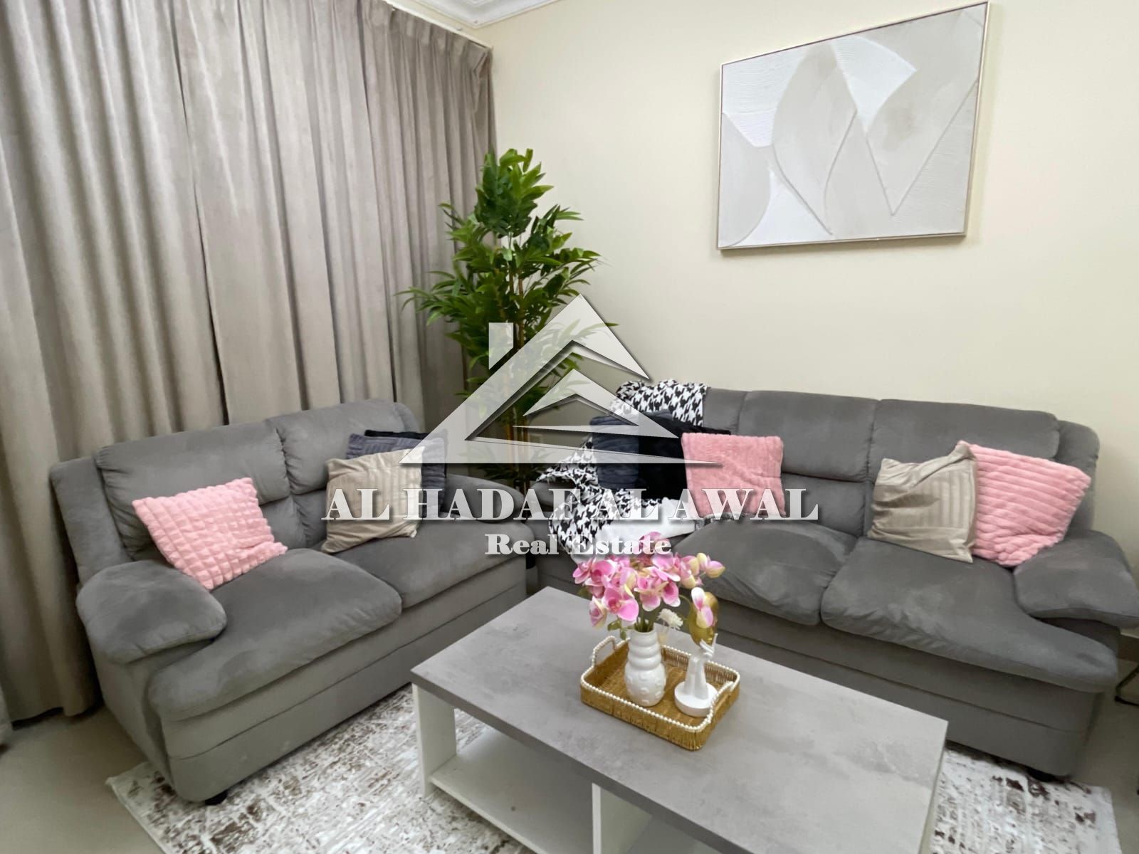 Al Taawun Tower 2 houses two bedrooms and a hall close to the Dubai exit,