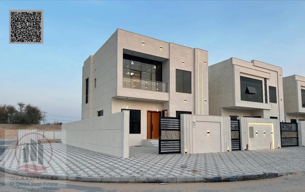 For sale, a villa in Ajman Al Helio, 3 rooms + a living room, a hall, and a maid’s room, freehold for all nationalities (including registration)