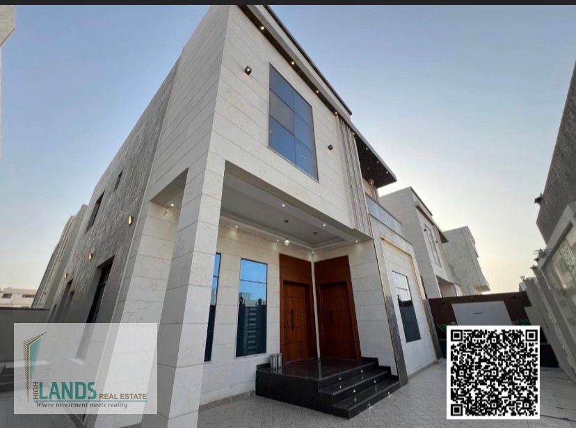 Brand New Villa for sale in Al Zahya, 5 master rooms with electricity, water and air conditioning