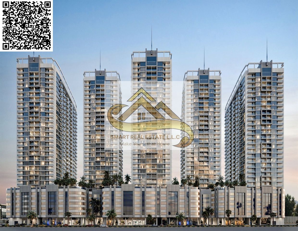 Ajman Creek Towers – 1BR Apartment for Sale