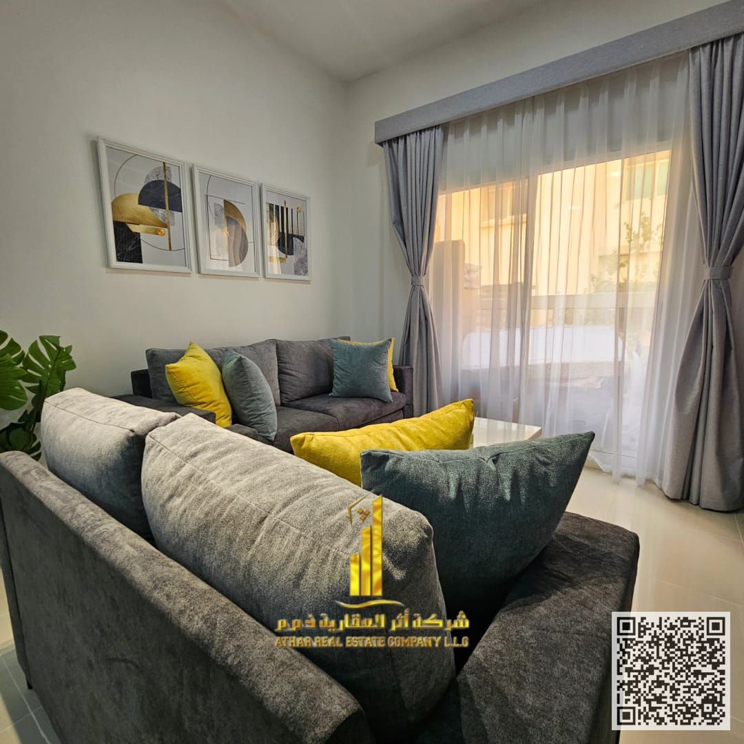 Luxurious one-bedroom apartment with a balcony, newly furnished, for monthly rent in Ajman - Al Jurf 2 - next to Al Aqsa School