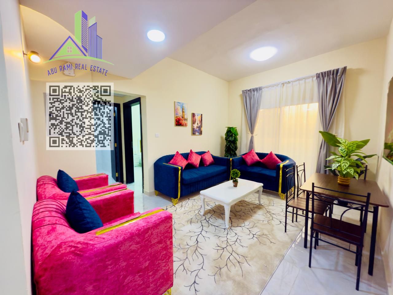 Furnished 1 BHK apartment for monthly rent in Ajman, Al Nuaimiya 2, new furniture, including bills, internet and maintenance