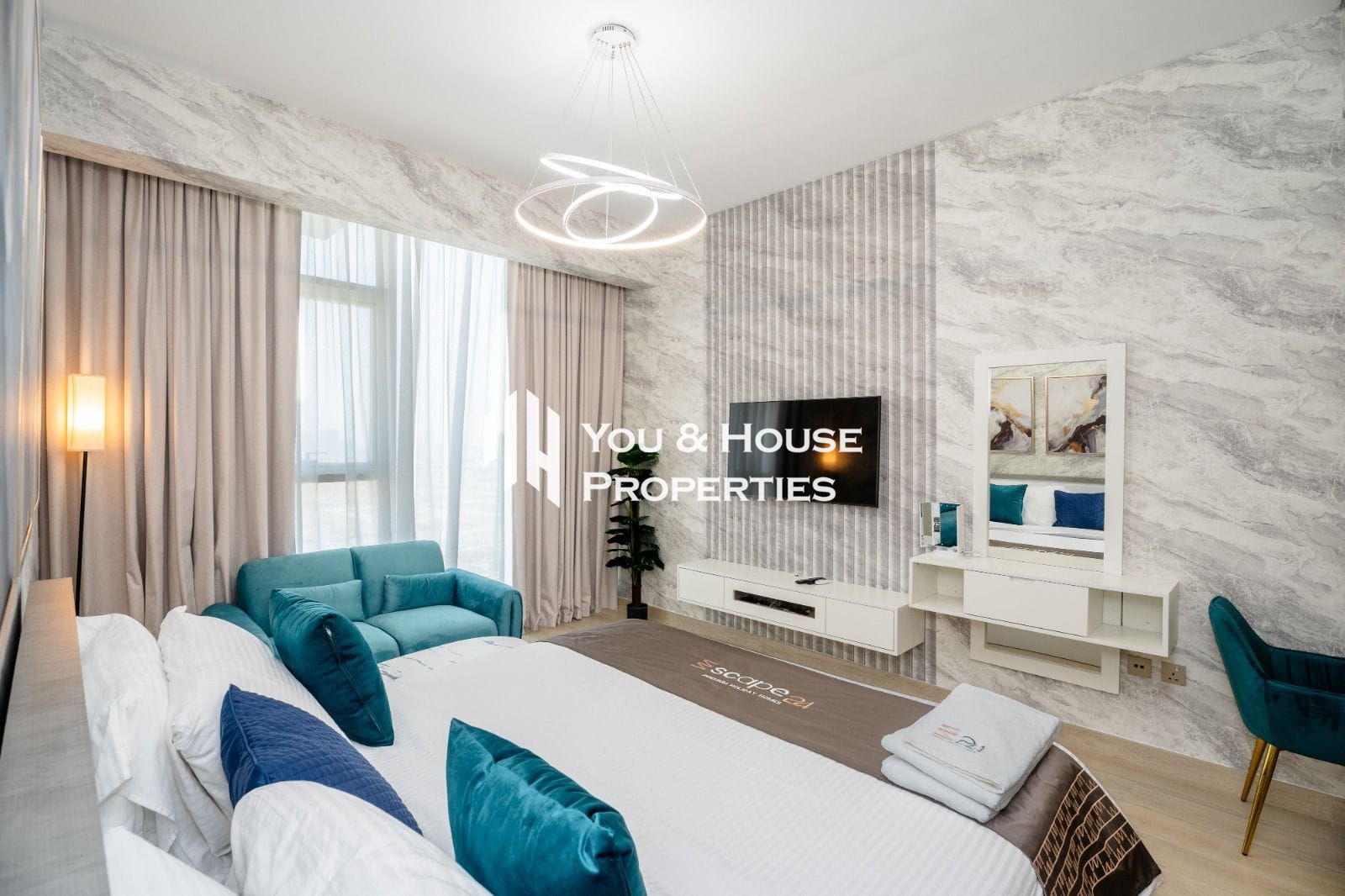 Modern Fully Furnished Studio Apartment in Bloom Tower B, Al Barsha South – AED 49,999/year