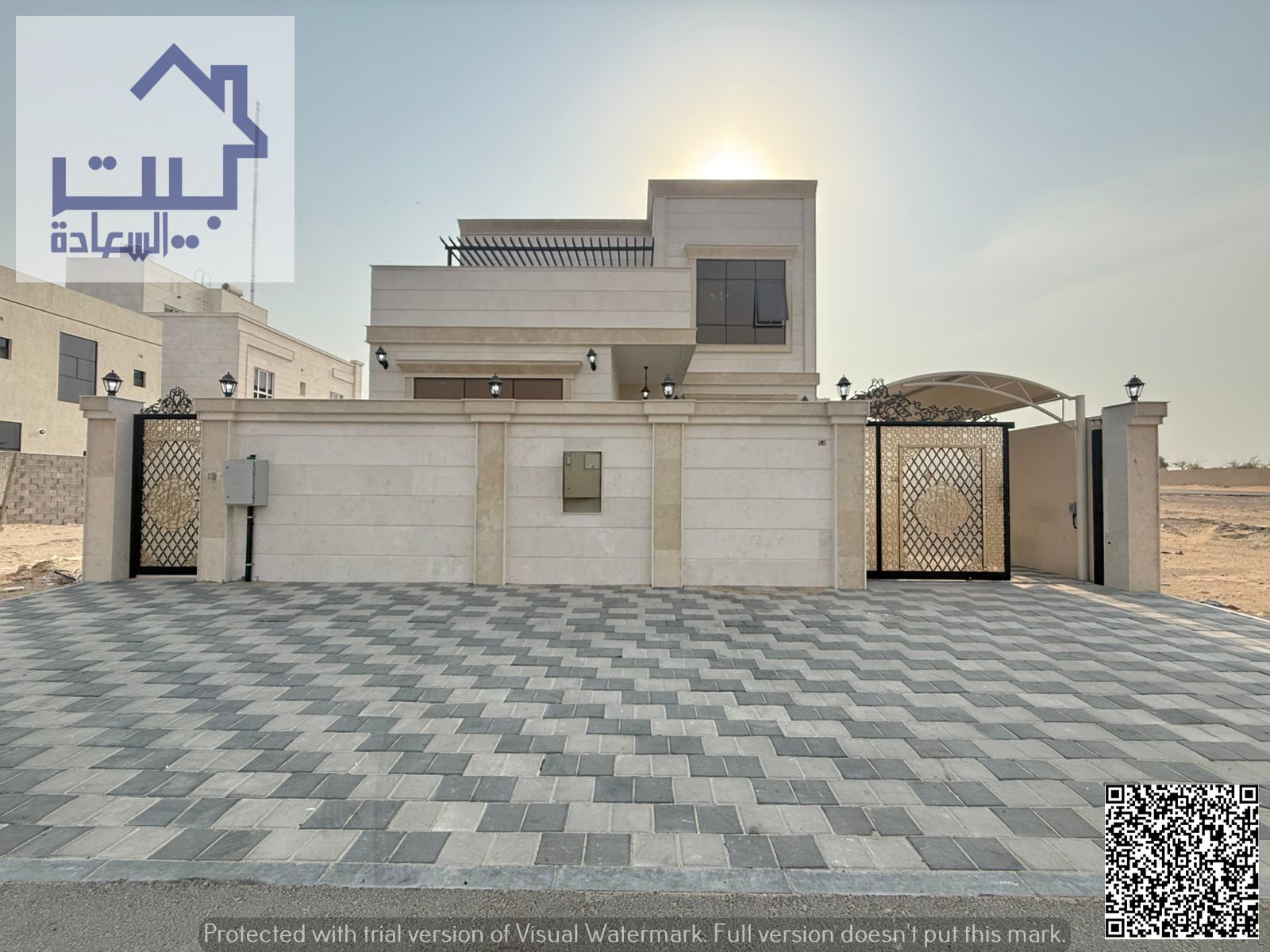 For rent: A unique opportunity, a villa in the most prestigious residential location in Al Helio 2, first tenant, two floors and a roof, a unique loca