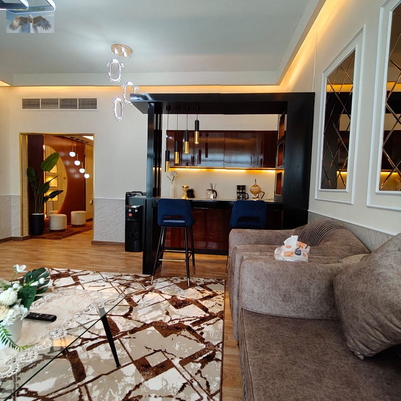 Apartment for sale or investment in Horizon Towers with sea view, spacious area, clean furniture, elegant decor, modern appliances, and close to all s