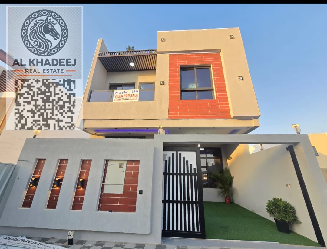 5 master bedrooms | 2 halls | Majlis | New villa at a great price | including fees