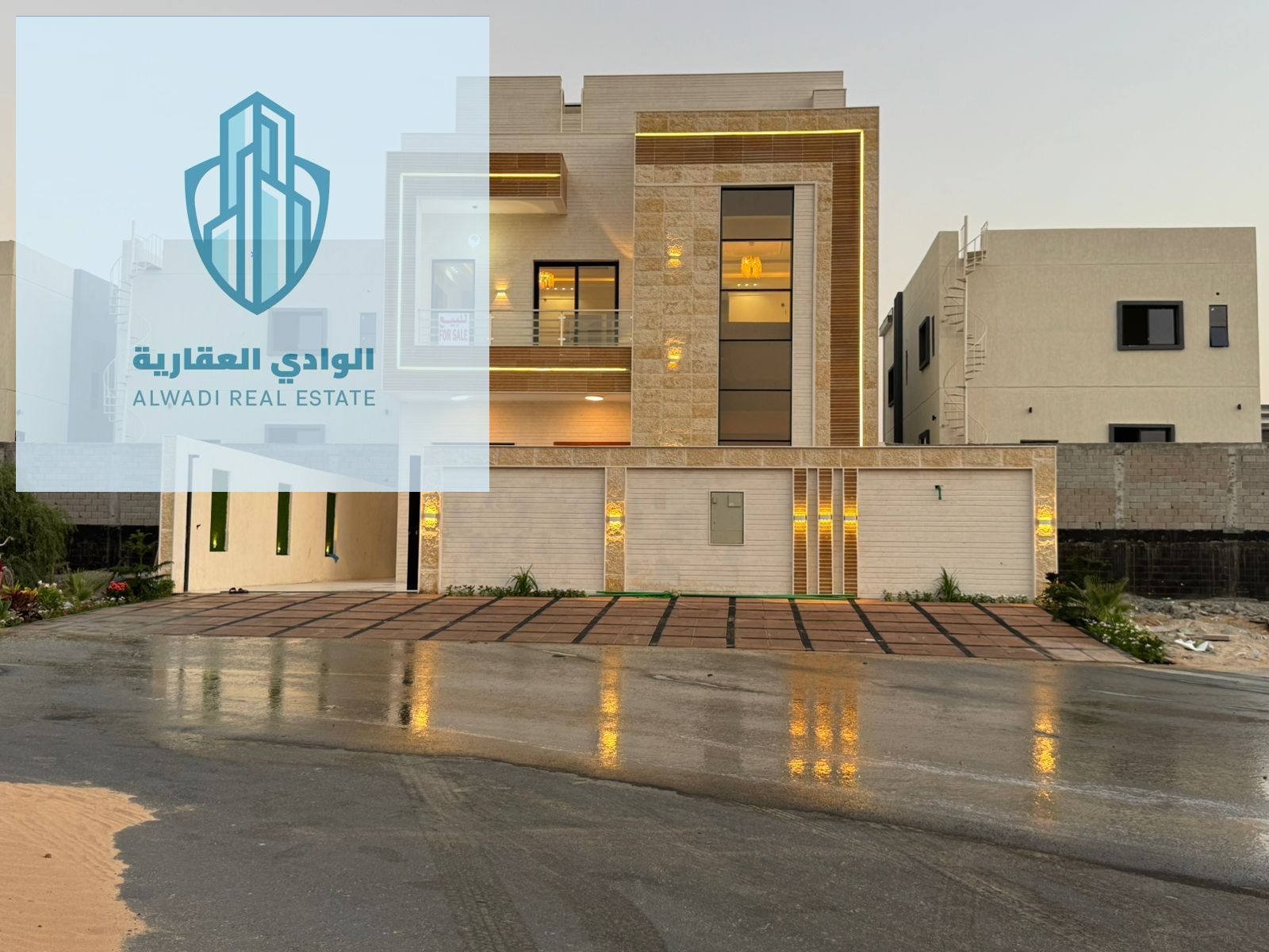 Modern Villa Al Helio (2) Ground and first floor + roof, including registration fees of 1,750,000 dirhams