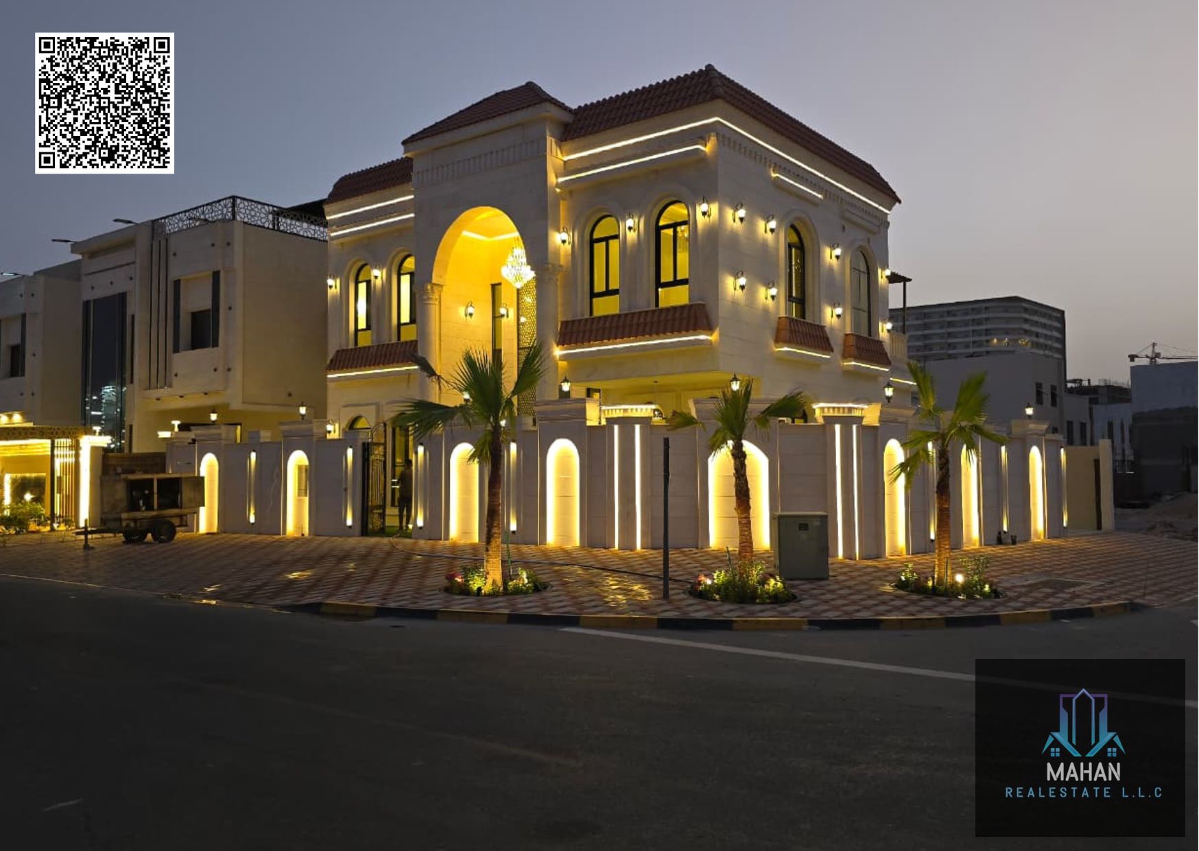 Luxury 5-Bedroom Corner Villa for Sale in Al Helio 2, Ajman – Super Deluxe Finishing