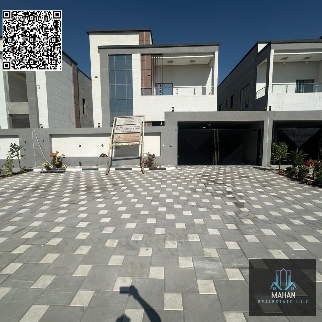 *BRAND NEW VILLA FOR SALE IN AL YASMEEN AJMAN* * Freehold for all nationality * 4 Master Bedrooms with Wardrobes & Attached Bathrooms * Halls & Majlis * with maid room * Modern Kitchen * Large outdoor Parking * 3014 Plot Area * build up area 3