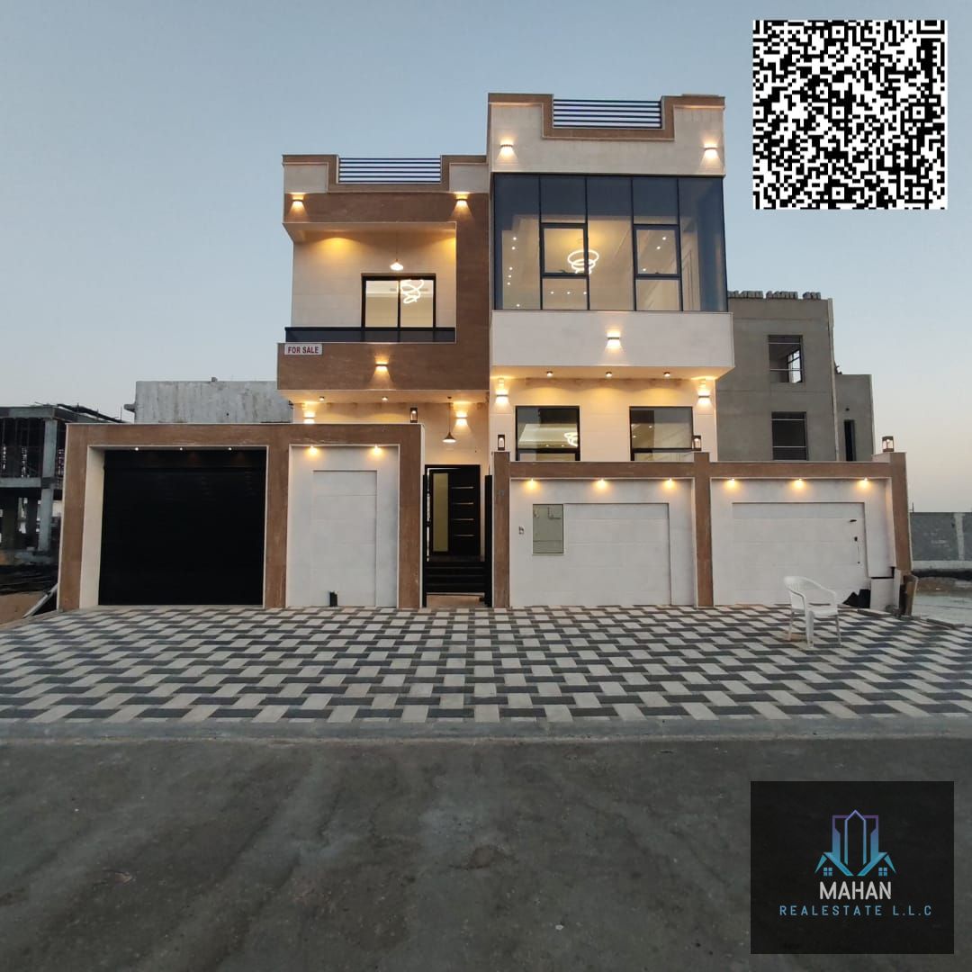 Brand New villa Available For Sale location Ajman all helio 5 master Bedroom Hall Majlis 1 Kitchen Maid Room Dining Room Land Area : 3014 Sq. Ft.