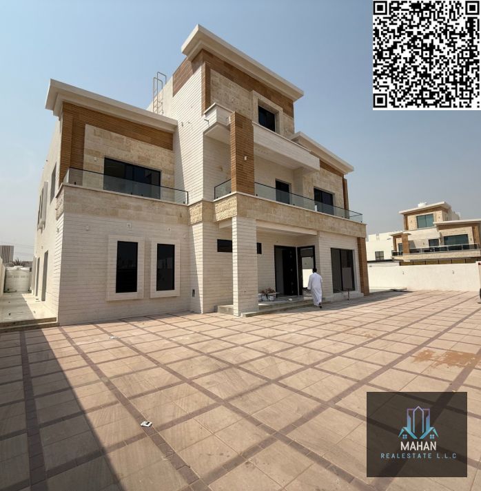 Villa for sale in Ajman Al Yasmeen 8 master bedroom 2hall majlis land area 8000 Sqft very good location