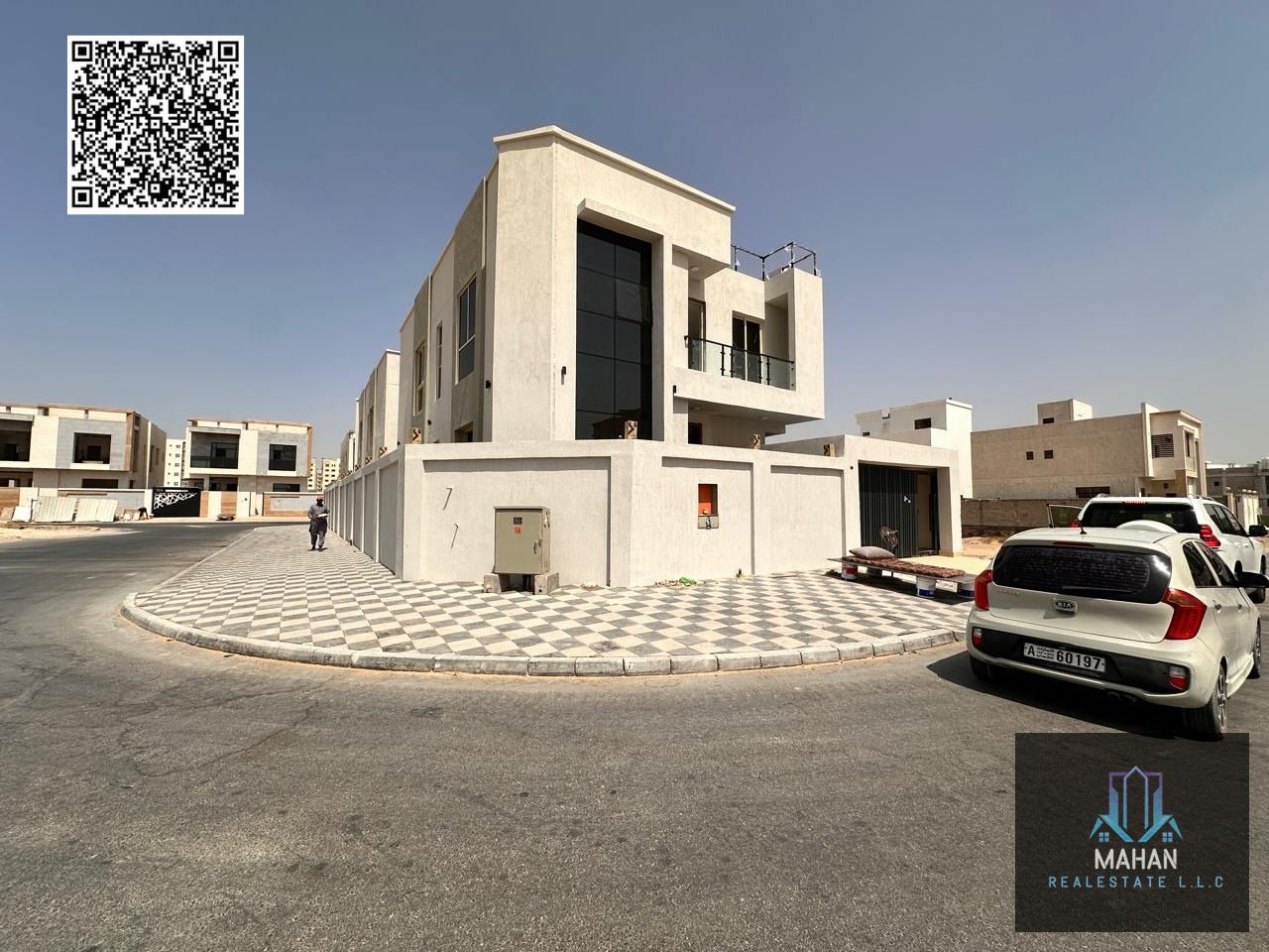 Villa for Sale – Ajman  Land Area: 3,014 sq. ft.  Built-up Area: 4,039 sq. ft.  Bedrooms: 6  Spacious Hall & Majlis  Rooftop access  Split AC installed  Price: AED 1,850,000   Prime location in Ajman – modern villa with spacious design and quality fin