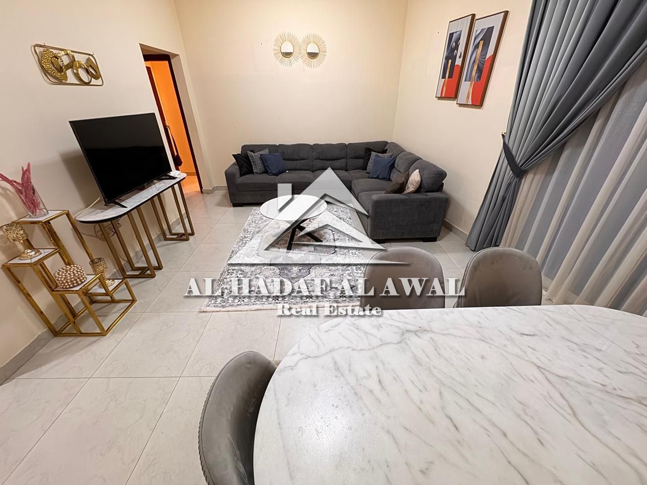 For monthly rent in Al Taaun area, 2 rooms and a hall with free internet