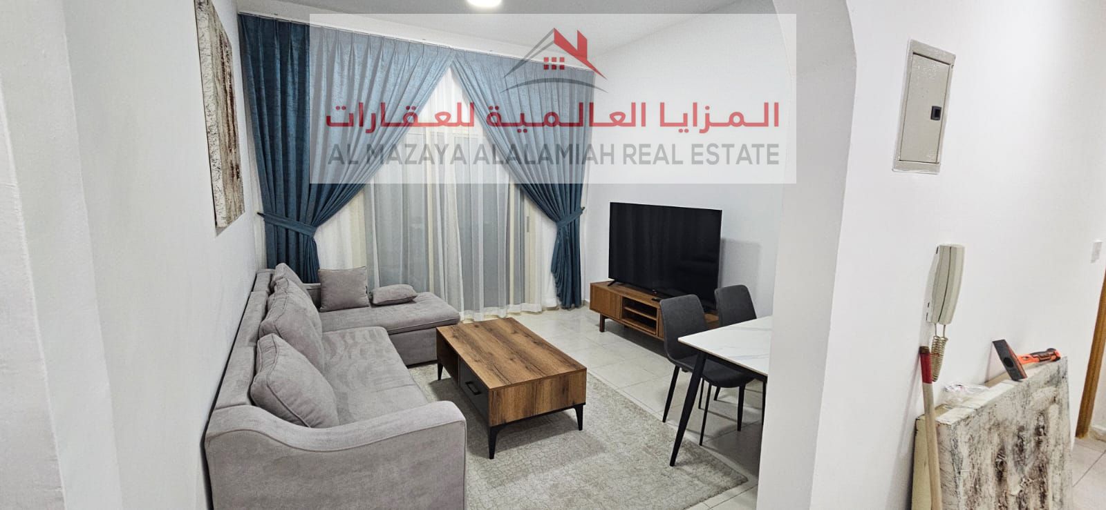 For rent monthly -First resident - fully new furnished one-bedroom apartment - Sharjah - Al Taawun - with internet