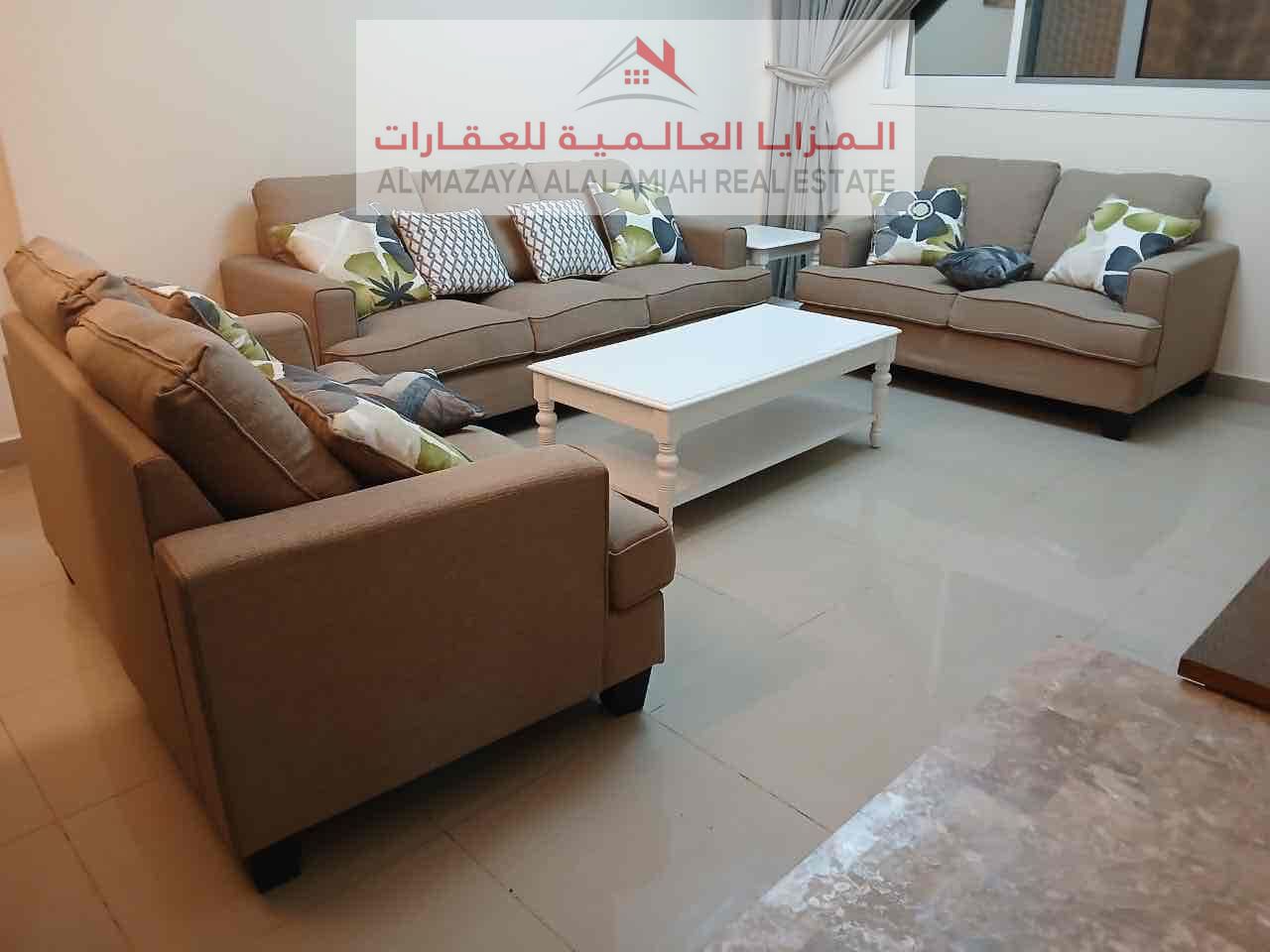 For monthly rent - fully furnished deluxe 2 bedroom apartment - Sharjah, Al Taawun - with internet and parking