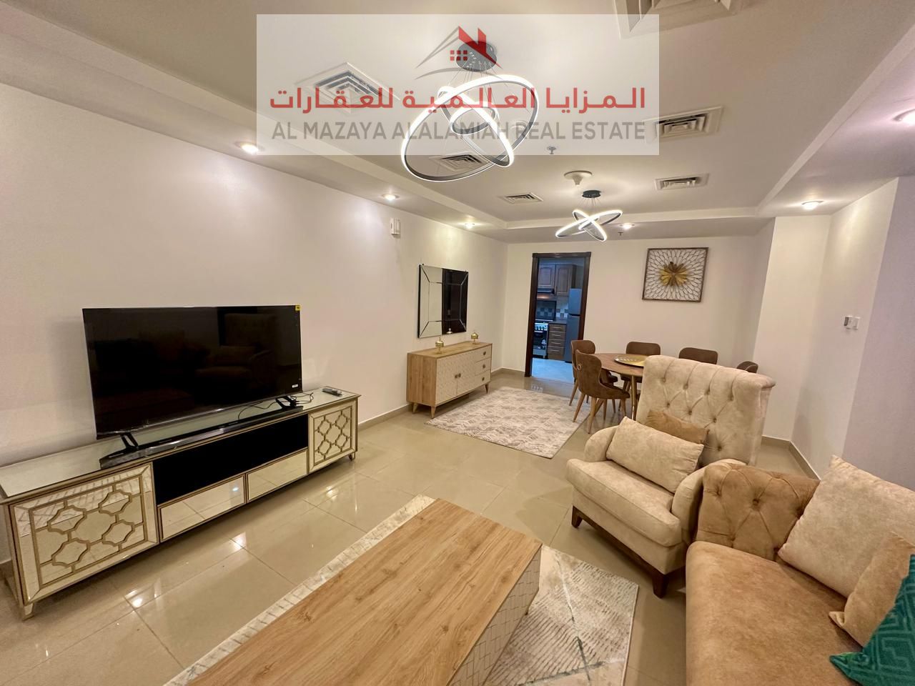 For monthly rent, 3 rooms and a hall in Al Khan Beach Tower