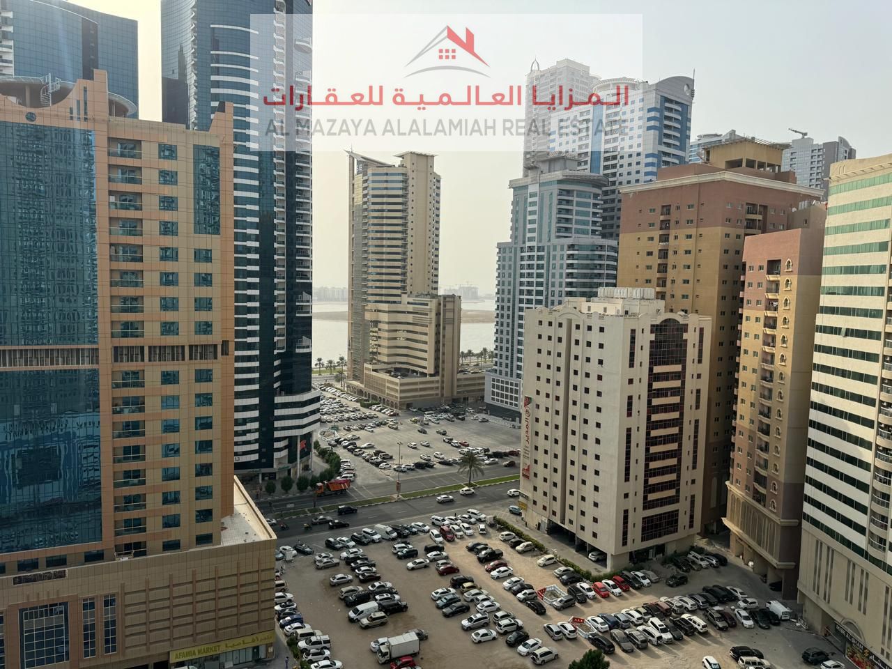 A fully furnished three-room, two-hall apartment in Al Taawun for monthly rent with internet