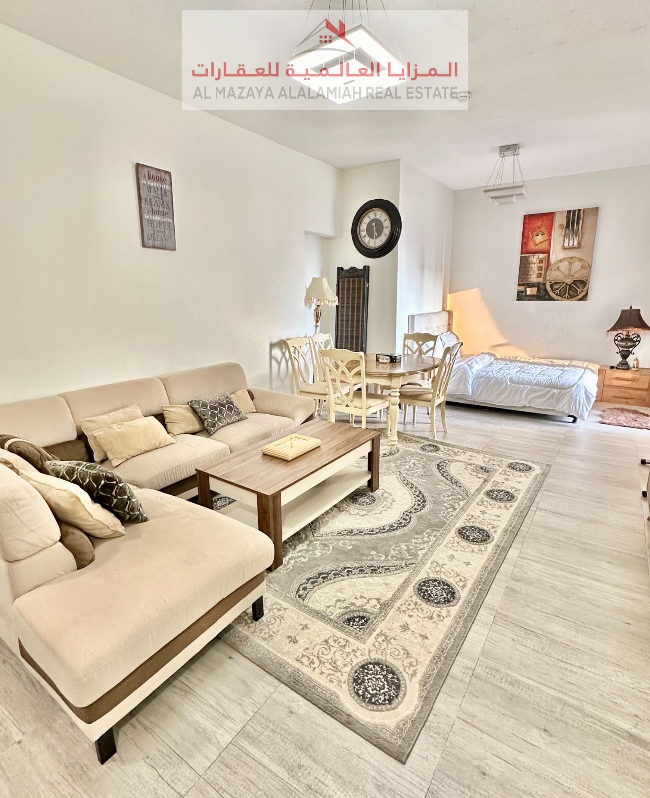 Monthly - One room and a hall - Al Taawun - Deluxe furniture - With internet - 2 bathrooms - balcony .