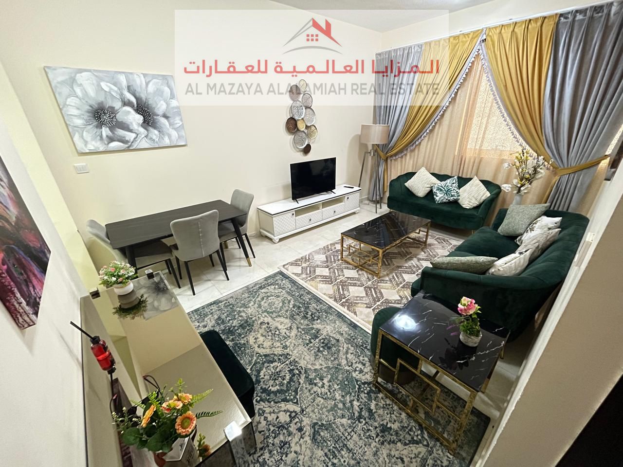 Deluxe furnished monthly room and hall in Al Taawun - Internet - second resident. Parking.