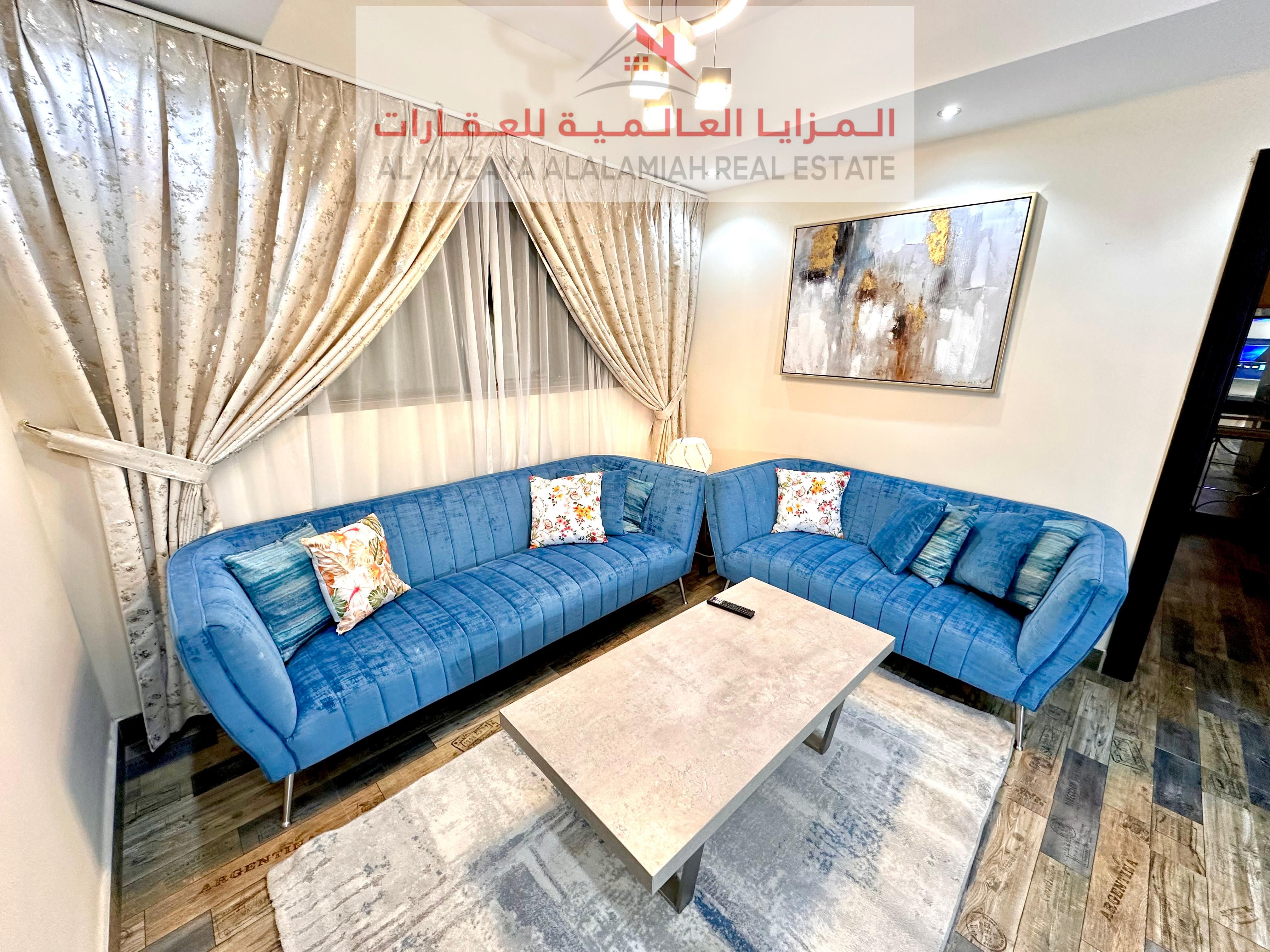 Sharjah Al Nabaa Second floor, one bedroom, living room, kitchen, and two bathrooms
