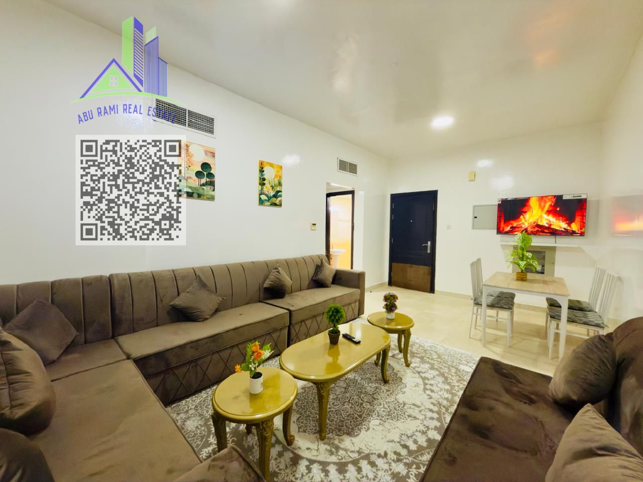 Available now, a room and a hall for rent for a month, new furniture, new construction, only 3600, including bills
