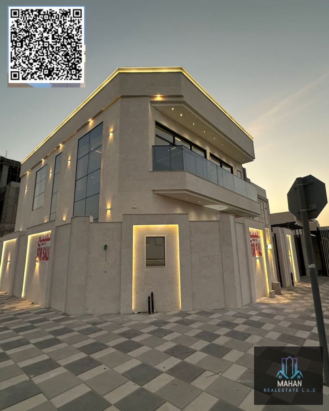 Modern 5-Bedroom Villa with Roof for Sale in Ajman Property Details: 	•	 5 Bedrooms 	•	 Majlis + Spacious Hall 	•	 Roof Area with seating space 	•	 Land Area: 3,014 sq. ft. 	•	 Built-up Area: 3,630 sq. ft. 	•	 Price: AED 1,950,000 (Negotiabl