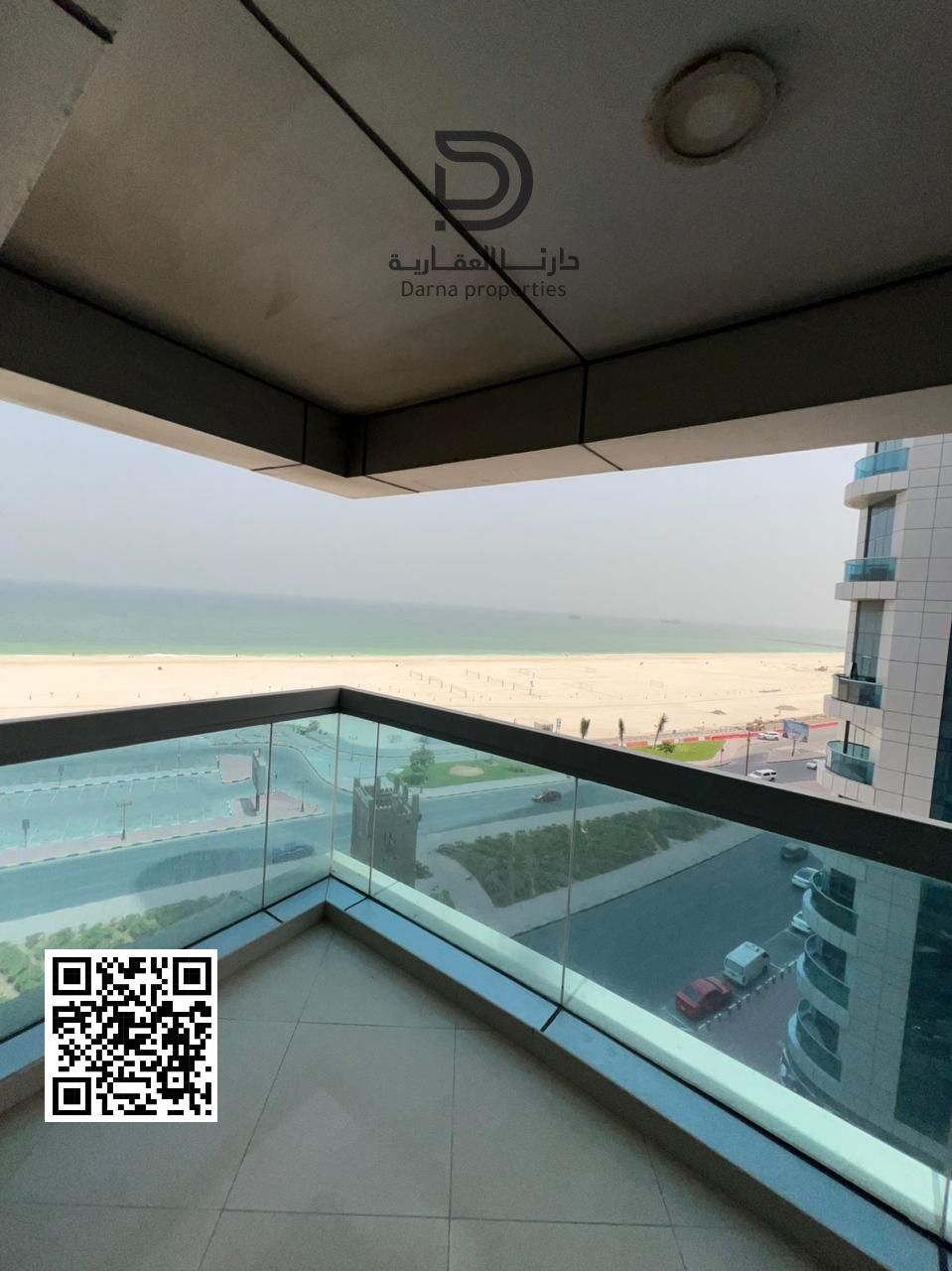 Own a luxurious 3-bedroom apartment with a living room in Corniche Towers, Ajman. Featuring a spacious layout and elegant design, in a prime strategic