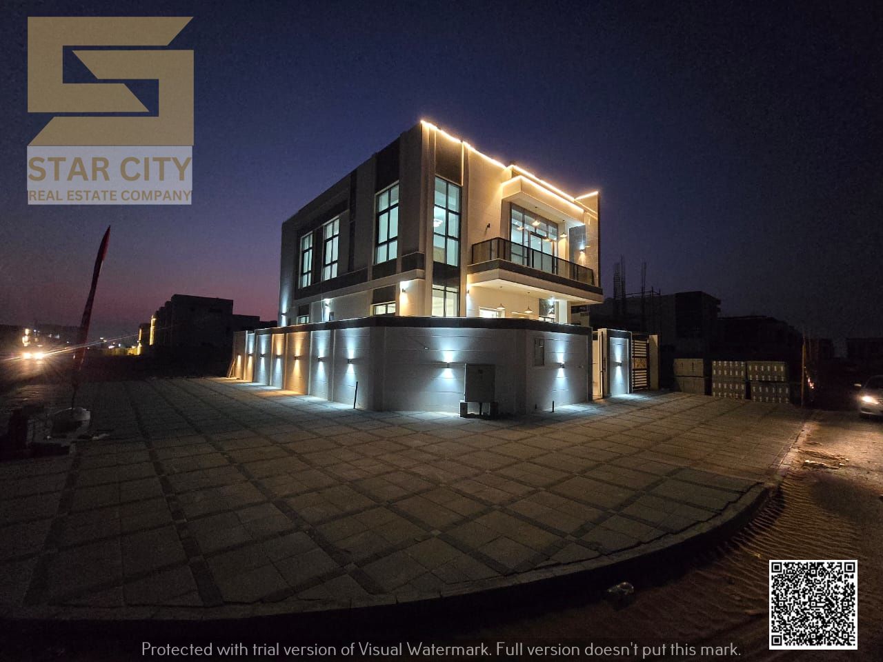 Luxury villa for sale in Al Helio 2 - Ajman, corner of two streets, including registration and ownership fees for all nationalities