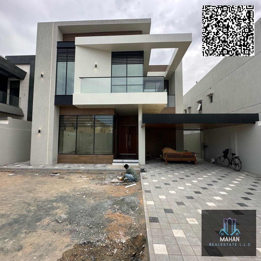 Brand New villa Available For Sale location Ajman all rawda 1 5 master Bedroom Hall Majlis 1 Kitchen Maid Room Dining Room Land Area : 5700 Sq.