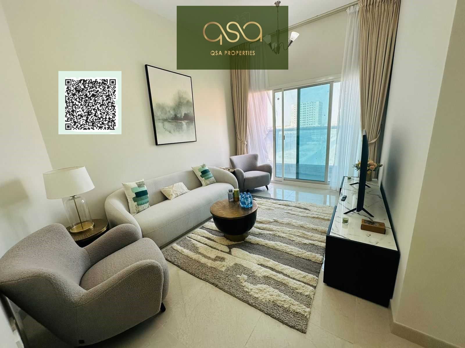 Spacious Two bedrooms living hall Apartment available for Rent Gulf tower Brand New Chiller free building emirates city Ajman