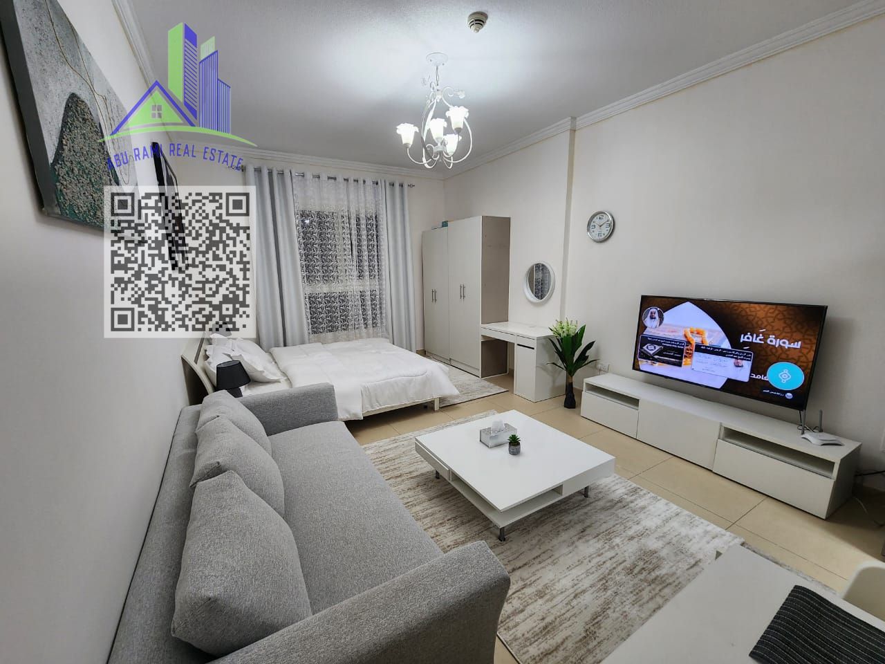 Furnished studio for monthly rent in Ajman Al Jurf 2 Al Yasmeen Towers