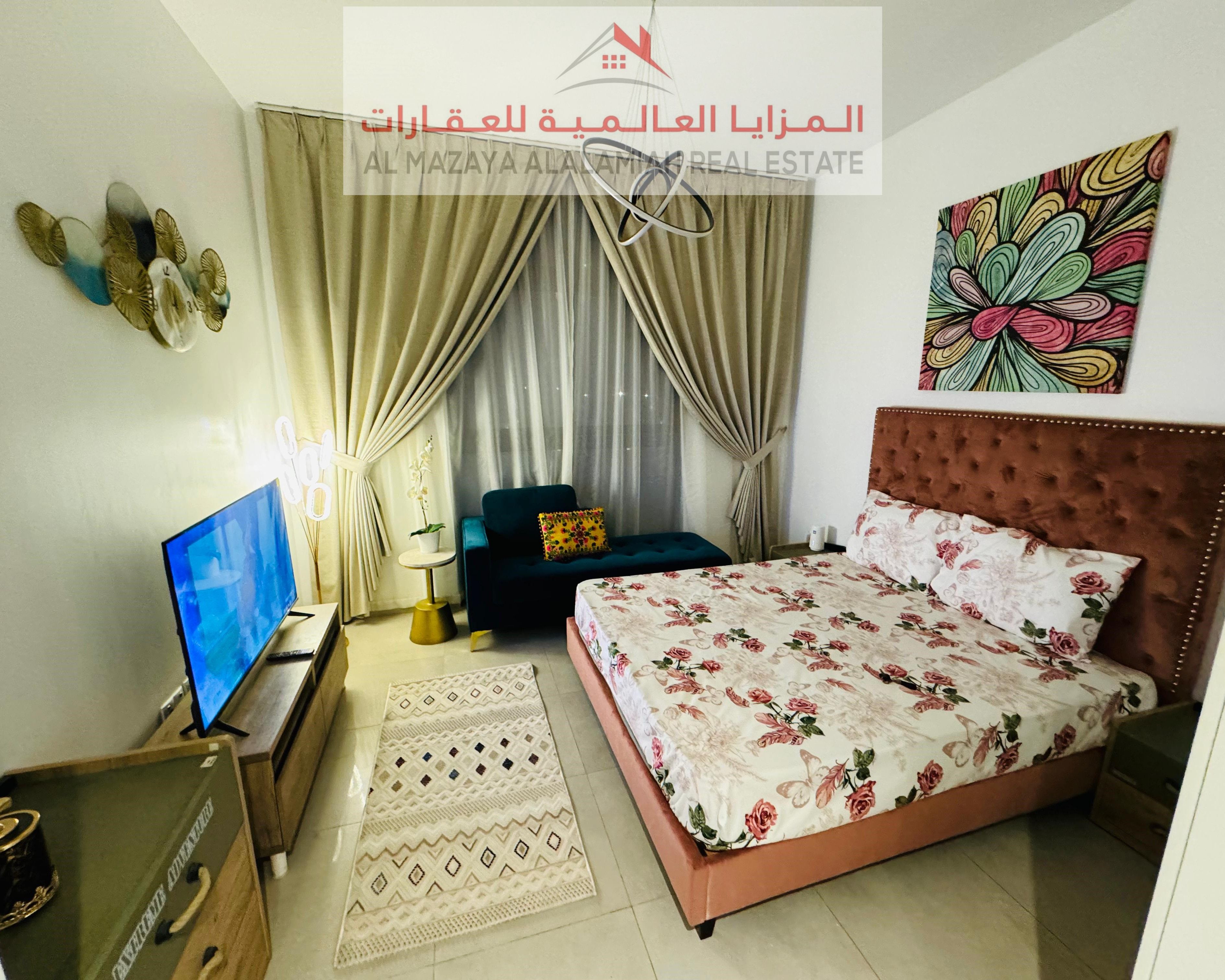 For Rent Monthly Furnished studio in Mariam island , Sharjah