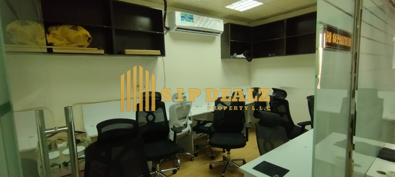 Fully Fitted Glass Partitioned Unfurnished Office available for rent near Hyundai Showroom Al Khabaisi street