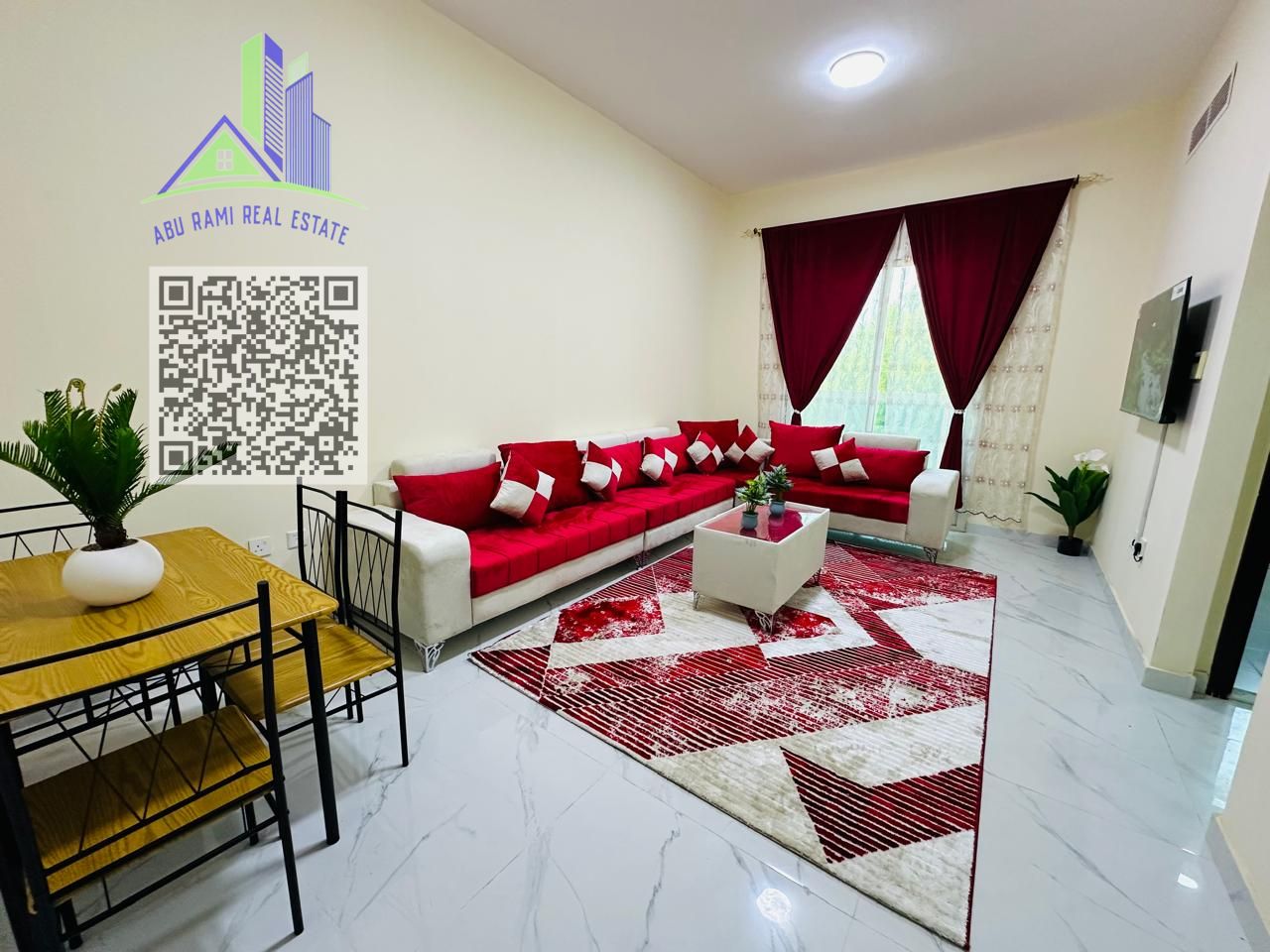 Two rooms and a hall - 3 bathrooms, furnished, monthly - in Al Rashidiya 3 - next to Grand Mall, a very distinguished location and opposite the ladies