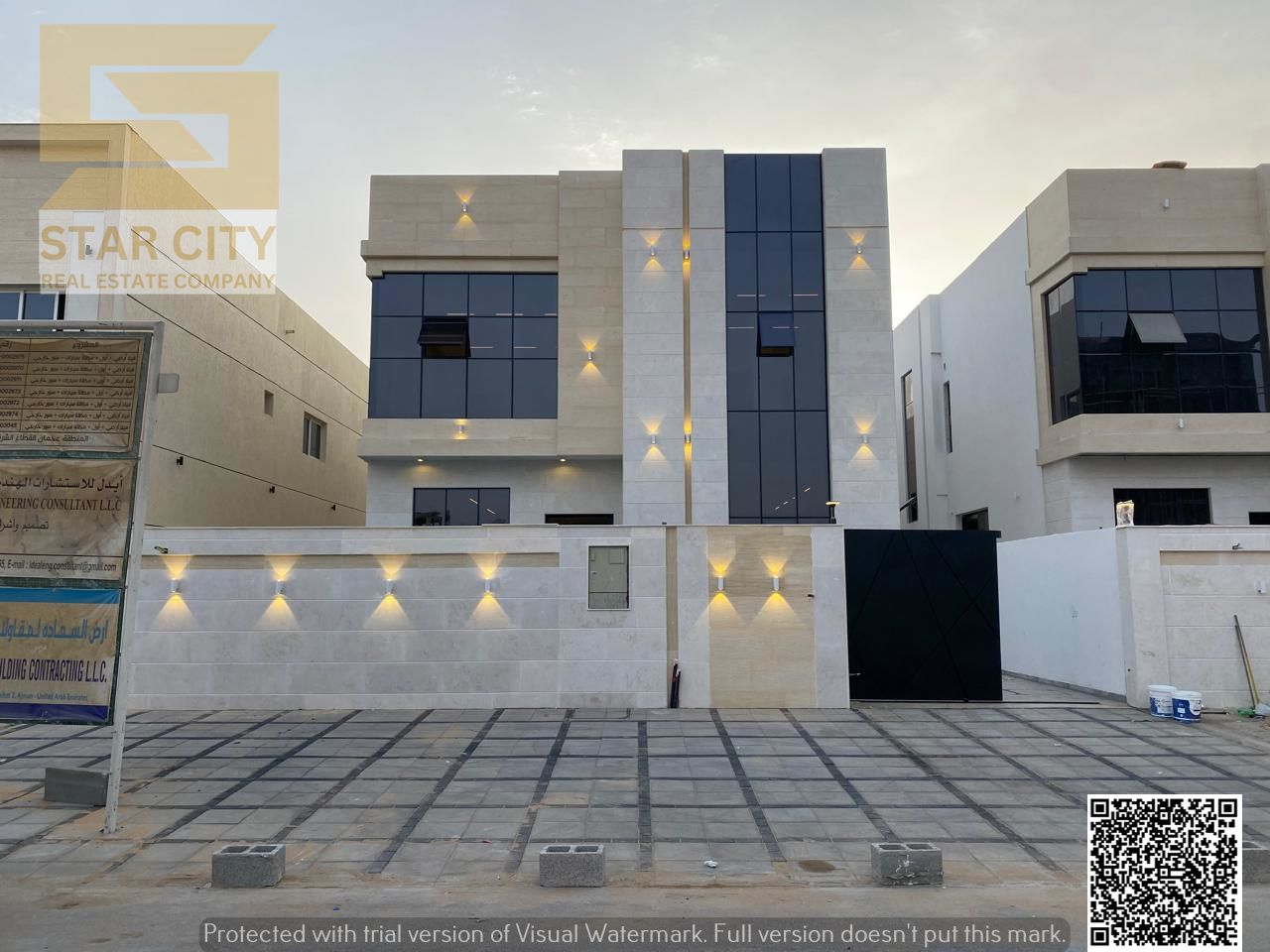 Luxury modern villa for sale in Al Helio 2 - Ajman | Contemporary design and private pool