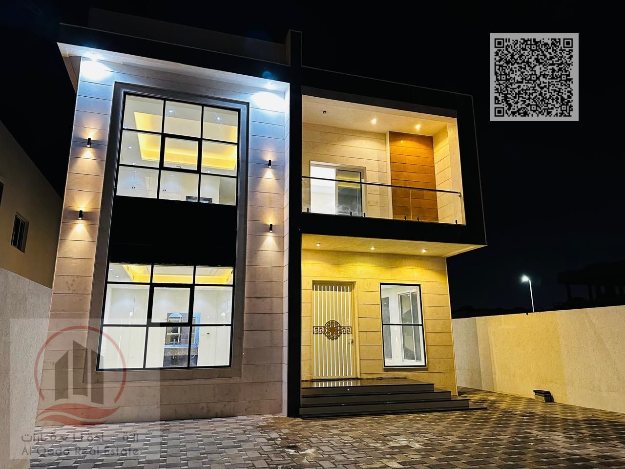 For sale: Villa in Ajman, Al Rawda, 5 master bedrooms, a living room, 2 halls, and a maid's room. Freehold for all nationalities. Bank financing is av