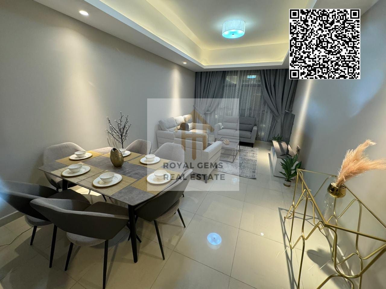 Beautiful and fully furnished 1-BHK apartment for yearly rent in Gulfa Tower, modern amenities like swimming pool, gym, kids play area & parking.