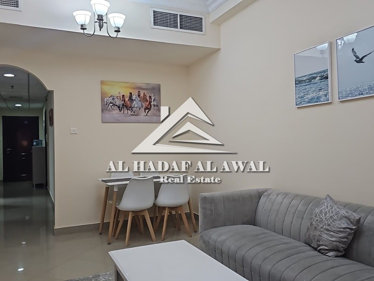 For monthly rent in Al taawun area, 2 rooms and a hall with free internet