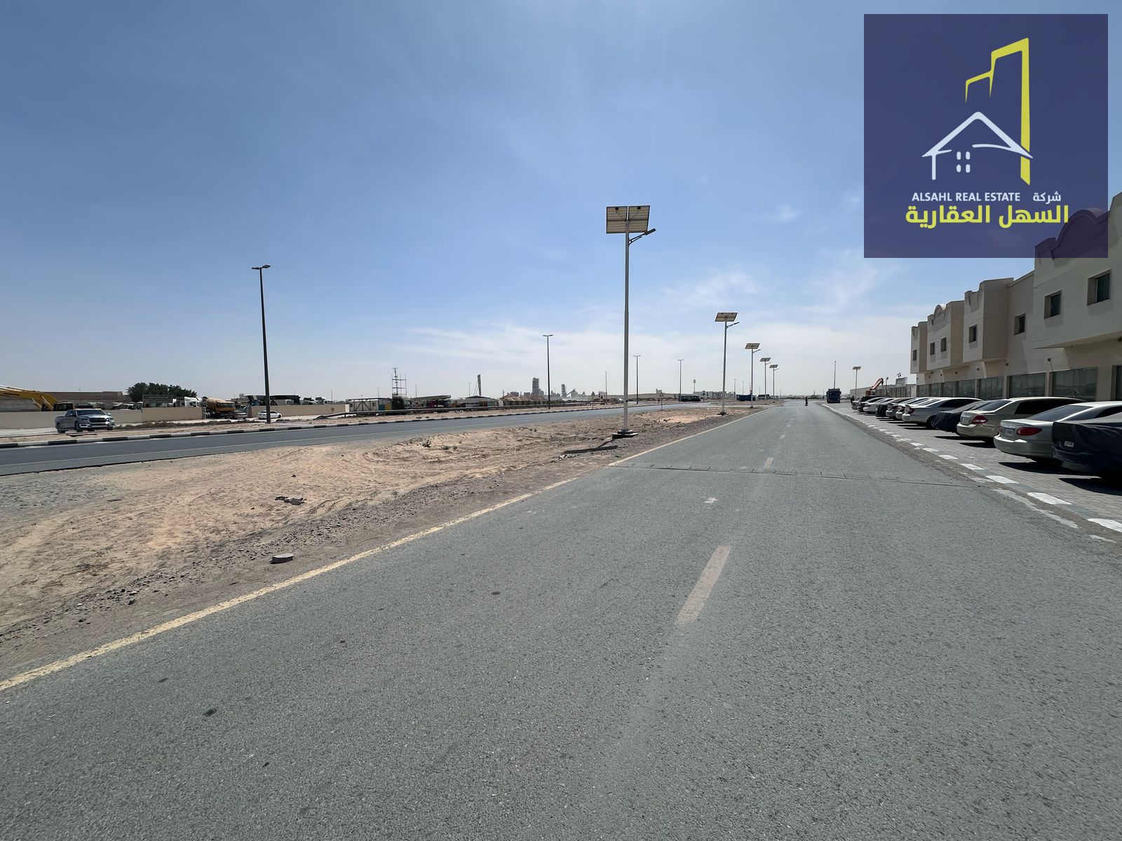For those interested only, for sale, an industrial property in the Saja Industrial Area, on Main Street 97, at a corner, in an excellent location.