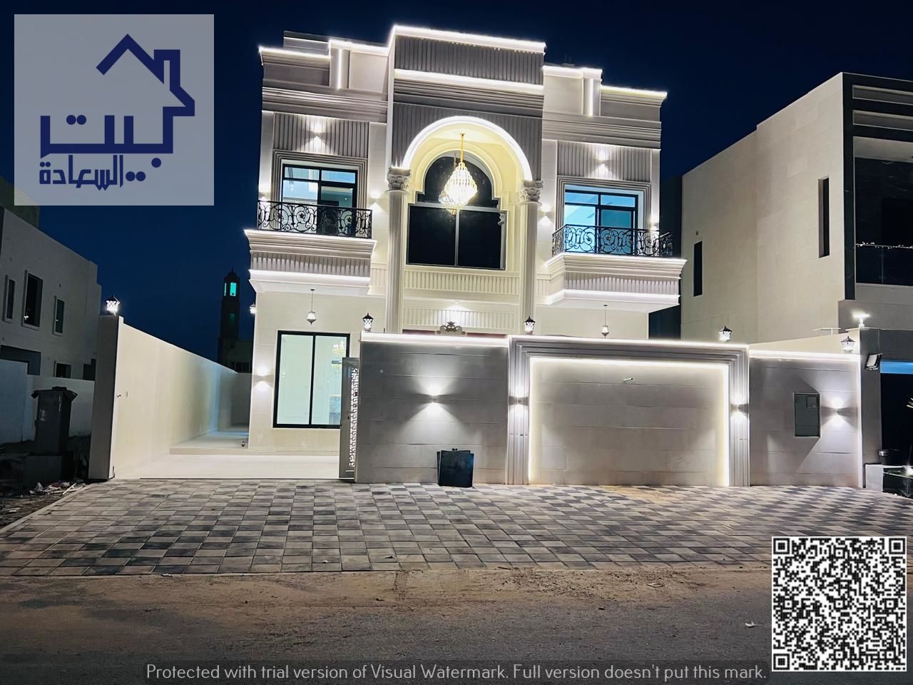 The villa of your dreams, including registration and ownership fees, is located on a street and alley near a mosque, directly on Sheikh Mohammed bin Z