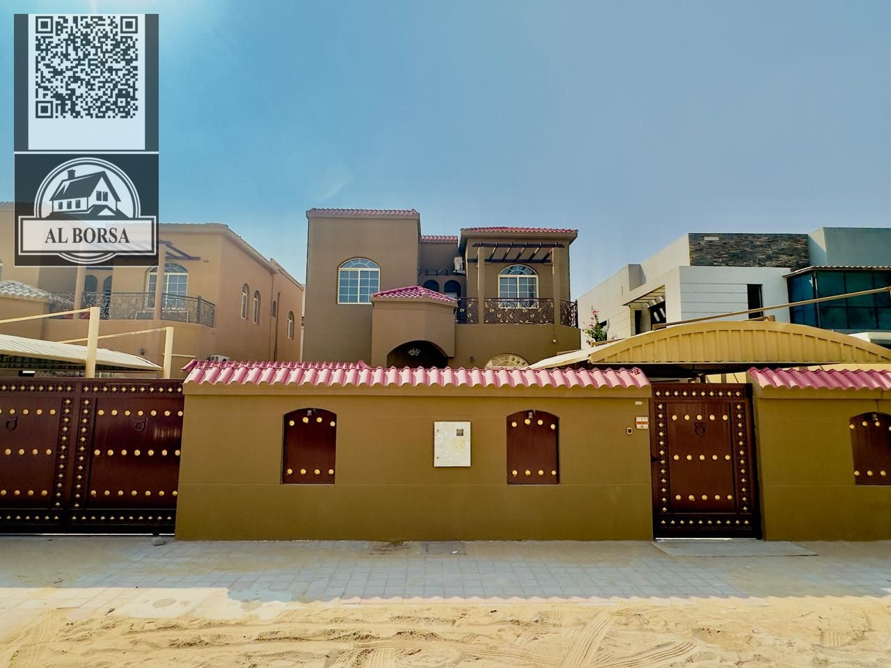 Villa for rent in Al Rawda 1, Ajman. Land area: 5,000 sq ft. 6 bedrooms, living room, majlis.