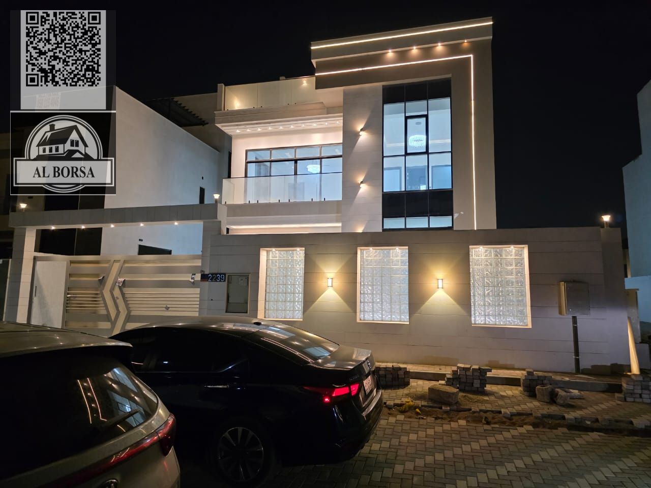 Brand new villa with electricity and air conditioning, ready for occupancy Prime location in Al Helio - corner of street and lane Land area