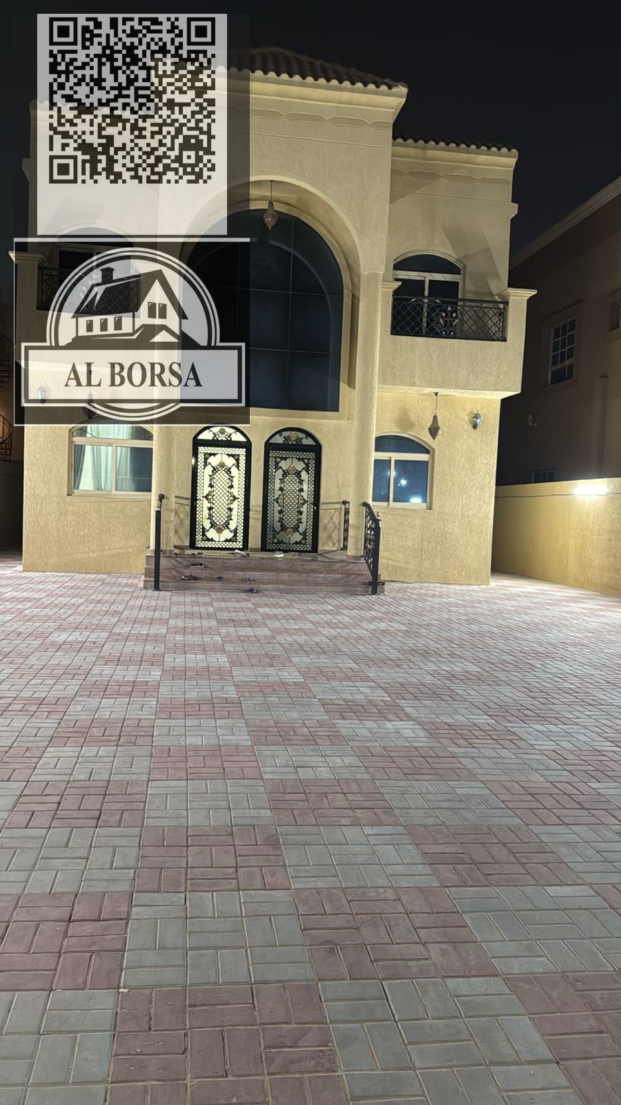 Villa in Al Muweihat 1, residential and commercial for rent, 5 bedrooms, majlis, living room, kitchen, and land area of 5000 sq ft.