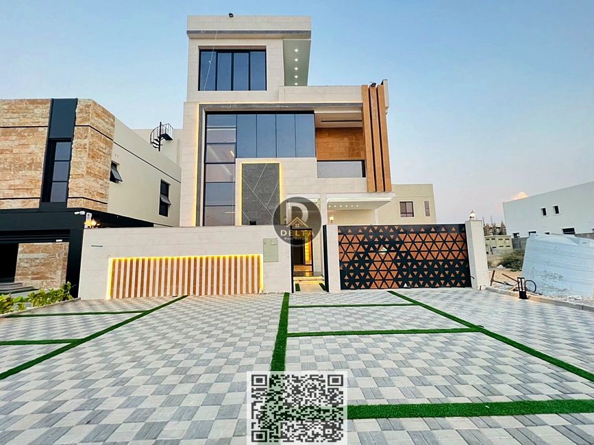 Luxury Villa for Sale in Al Bahia | On the Main Street Opposite the Exhibitions | Large Setback + Elegant Design + Price Includes Registration and Own