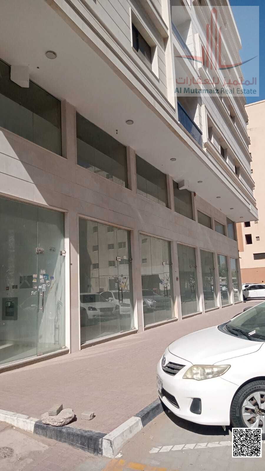 For annual rent in Ajman, a commercial shop in Al-Mazen 2 building in Al-Hamidiyah area. The required amount is 16,000 in installments, with two month