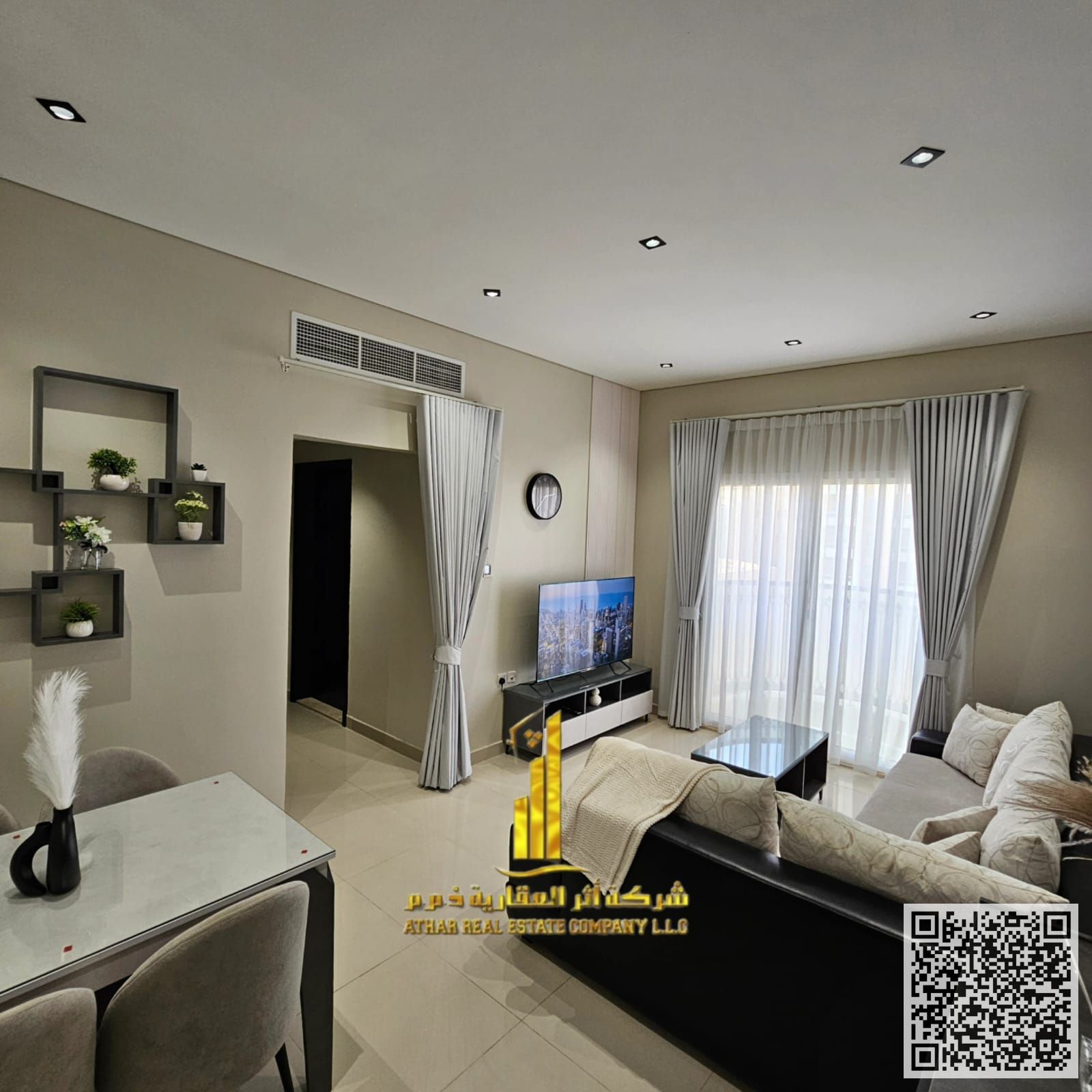 Luxury 1 Bedroom And a Hall fully furnished New, Open view balcony, Fully equipped kitchen, bills included, internet, ready to move in