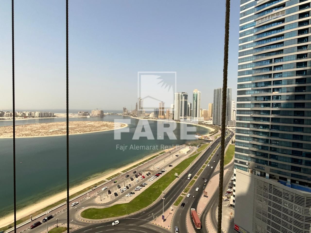 Apartment 2BR for rent - Asas Tower, Al Khan - Sharjah