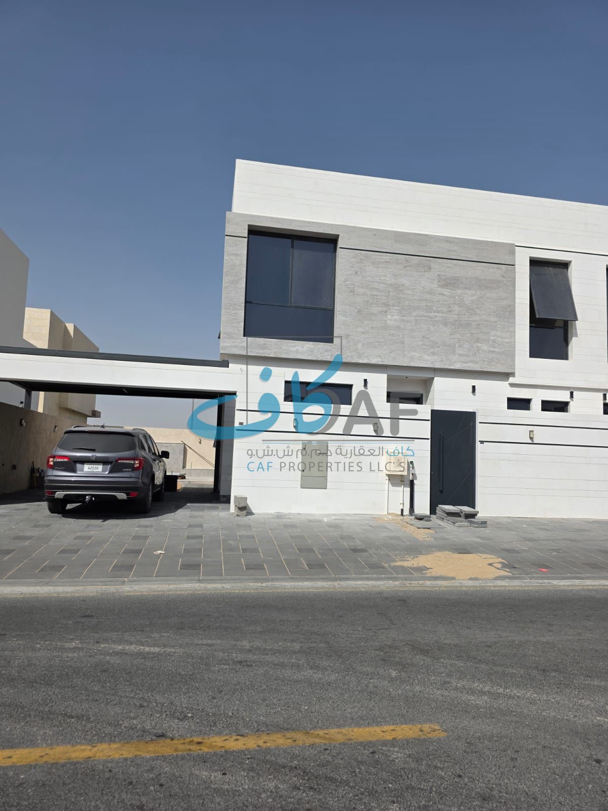 For sale, a two-story villa, the first resident in Al-Hawshi, ready to deliver a connector, all services are paid and connected